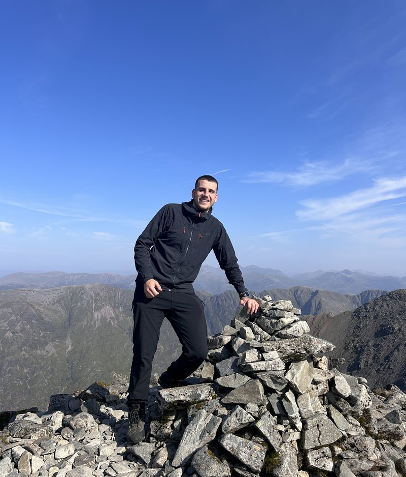 Jake on a Scottish mountain summit